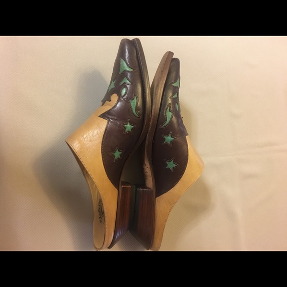 Charlie 1 Horse Artisan Handcrafted Shoe Size 6.5 M; Brown & Teal - Picture 6 of 12